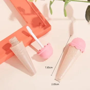 10ml Con de inghetata de Plastic Lipgloss Tub Gol Cosmetice Luciu de Buze de Ambalare Recipient cu Dop