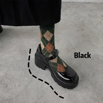 Gothic Lolita din Piele PU Pantofi Femei de Primăvară Japoneză Literare Fata de Student Negru T-Curea Catarama Bullock Pantofi Mary Jane pantofi