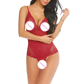 Lenjerie erotica pentru femei lenjerie de corp sexuale Moda Femei Plus Dimensiune Dantela Sexy Lenjerie Pijamale Siamezi Bodysuit Bodydoll 2019