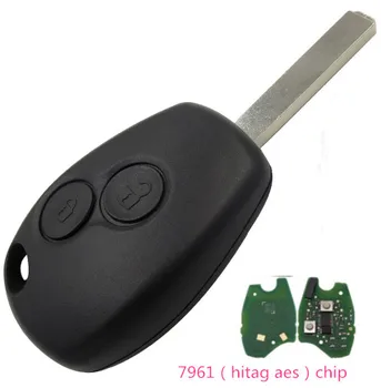 Wilongda Auto key 2 buton de la distanță cheie 434mhz pcf7961 7961 HITAG AES Chip accesorii auto pentru renault auto key transport gratuit