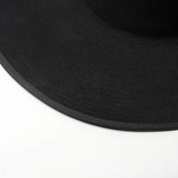 01909-hh8153 Clasic de iarnă lână neagră formală în interiorul rosu model fedoras pălărie bărbați femei agrement panama pălărie jazz