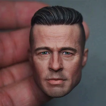 1/6 scară figura soldat Brad Pitt capul model se potrivește de 12-inch Acțiune figura accesorii