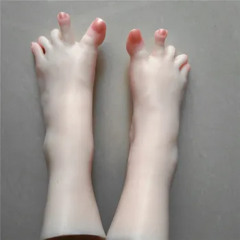 1 pereche furios picioarele silicon fete fetish picior simula adult picior jucarii Sex Produselor,Silicon Papusa de Sex albire a pielii