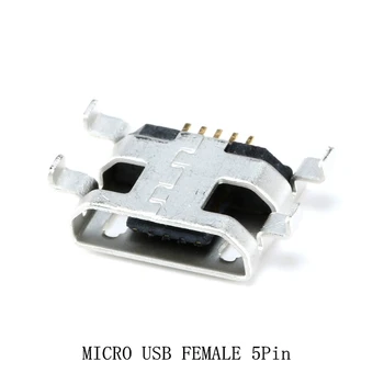 100buc Micro USB 5pin de tip B Conector de sex Feminin Pentru Telefon Mobil Micro USB Conector Jack 5pin de Încărcare Priză