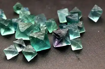 100g frumos fluorit verde octaedrice cristal natural de pietriș de cuarț piatră