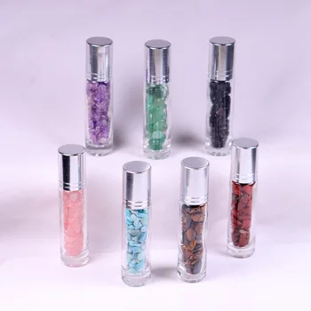 10ml Naturale Cristal Piatră prețioasă Ulei Esențial Roller Ball Sticle Transparente Parfumuri Ulei de Lichide Rola Pe Sticle