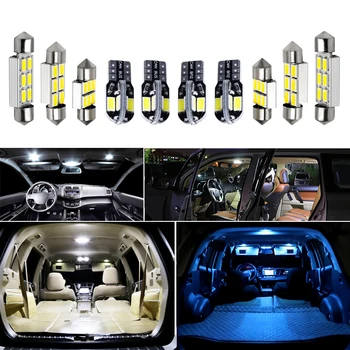 11pcs Bec Alb Lumina LED-uri Auto de Interior Kit Pentru 2013-2019 Mitsubishi Outlander Harta Dom Portbagaj Lampă torpedo