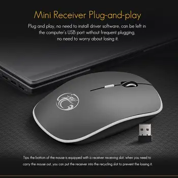2.4 Ghz Wireless Mouse-ul Silent Mouse de Calculator 1600 DPI Ergonomic Mause Silențioasă Sunetul USB de PC Soareci Mut Șoareci fără Fir Pentru Laptop