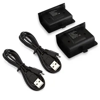 2 buc 2400mAh Înlocuire Baterie + Cablu USB Pentru XBOX ONE Wireless Gamepad Joypad Baterie Reîncărcabilă de Rezervă Pachet kituri