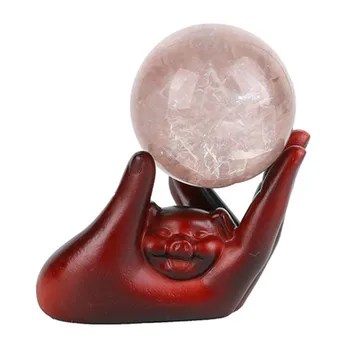 2 buc Creative de mână mic glob de Cristal sfera bază de decor Acasă minerale-specimen de afișare pietre stand en-gros