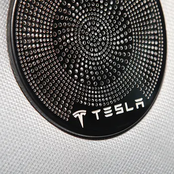 2 BUC Inoxidabil Negru Ușa Interioară Stereo Difuzor Capacul Ornamental Pentru Tesla Model 3 2017-2020