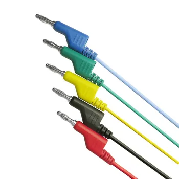 2018 Cleqee P1036 1Set 5pcs 1M Banană 4mm Banana Plug Cablu de Testare Conduce pentru Multimetru 5 Culori