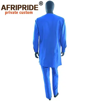2019 Africane Cămașă Bărbați Costum Dashiki Bluze Bluza si Pantaloni Ankara Set Traditioal Haine Haine Haine de Ceară AFRIPRIDE A1916018