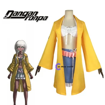 2020 NOU Danganronpa V3:Uciderea Armonie Angie Yonaga Cosplay Costum Uniforma Anime Halloween Costum Galben Peruca