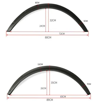 2020 Nou Universal Flexibil Masina Fender Flares Extra Largi Corpul Roții Wheel Arch Protector