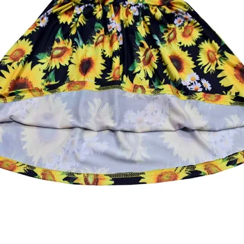 2020 Rochie de Vara pentru Fete de Floarea-soarelui Model cu Maneci Scurte Rochii de Copii Haine de Moda Printesa Rochie de Petrecere Vestidos