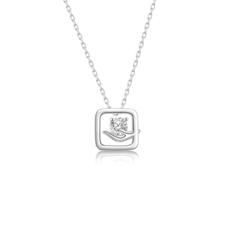 2020New Fierbinte de Vânzare de Moda de Argint 925 de Bijuterii de Cristal Pandantiv Colier pentru Femei Fata de Partid Ziua de nastere Cadou