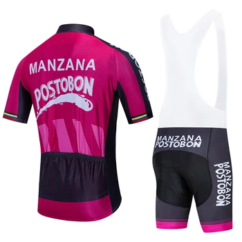 2021 MANZANA Postobon mâneci Scurte jersey Ciclism 20D Bike pantaloni pentru bărbați femei vara MTB BICICLETA tricouri Maillot Culotte purta