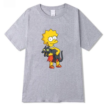 2021 Noua Moda Simpsons Lisa Simpson Fuuny Tricou pentru Bărbați/femeie