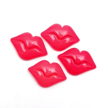 20buc Buzele Roșii de Rășină Decor Ambarcațiuni Flatback Cabochon Ornamente Pentru Scrapbooking Kawaii Drăguț Diy Accesorii