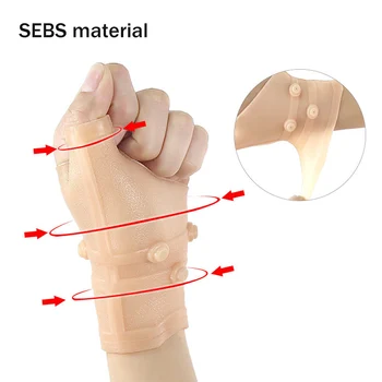 2Pair/Set Magnetic Terapia de Compresie Glezna Bretele, de Îngrijire a mâinilor de Tunel Carpian Bretele+Magnetice din Silicon Gel, Bretele Încheietura mâinii Manusa