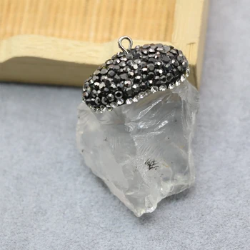 32*41mm naturale alb cristal neregulate pandantiv piatra de jad-ul elegant diy cadouri partid prețul de en-gros bijuterii accesorii B3034