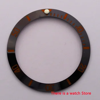 38mm bezel ceramica introduce negru cu pete albe luminoase dot fit 40mm ceas caz SUB Automată bărbați ceas