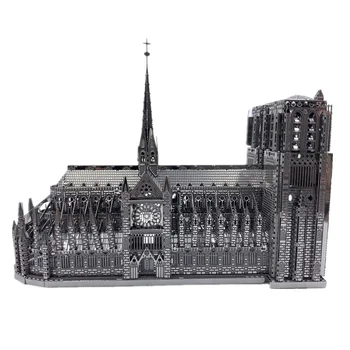 3D Metal Puzzle Notre Dame De Paris, Model pentru Copii Adult Dificil Clădirea de Asamblare Diy Casa Jucărie de Învățare Puzzle