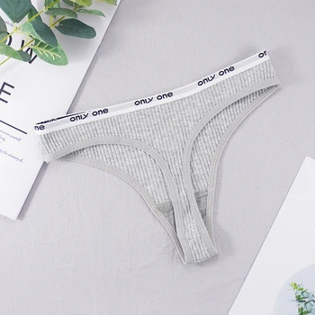3pcs/o mulțime Sexy Bikini Scrisoare de Naștere Scăzut Chilotei de Bumbac pentru Femei Respirabil Sportiv Pantalon Fir de Lenjerie intimă pentru Femei Lenjerie de corp