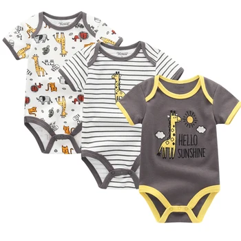 3Pcs vara nou-născut băieți romper baby maneca scurta din bumbac pentru copii pijamale copii salopeta ropa bebe haine pentru copii de la 0-12M