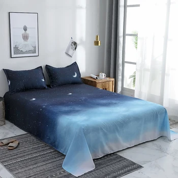 4buc Dormitor Lenjerii de pat Star Luna Cearceaf Plapuma Acoperă Pernă Set de lenjerie de Pat Textile de Casă pat King-size set