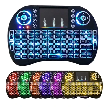 7 Color cu iluminare din spate i8 Tastatura Wireless 2.4 GHz Touchpad-ul Fly Air Mouse-ul PC TV PS3