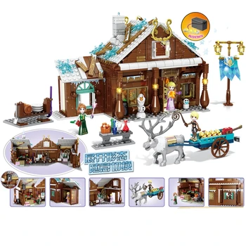 715 BUC Printesa Cifre Filmul Magazin Alimentar Ice & Snow Blocuri Jucarii Pentru Copii Princess Educație Jucărie pentru Fete, Cadouri