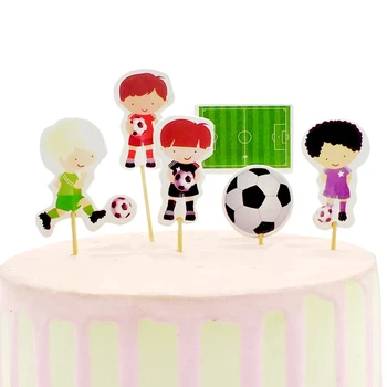 720pcs Cupcake Topper Personalizate Sau Băieții Joacă Fotbal Teren de Sport Joc Meci de Copii Happy Birthday Party Decor Consumabile