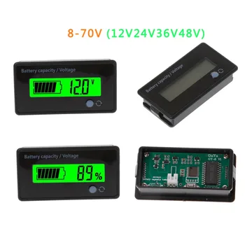 8-70V LCD Plumb Acid Baterie cu Litiu Indicator de Capacitate Tester de Tensiune Voltmetru