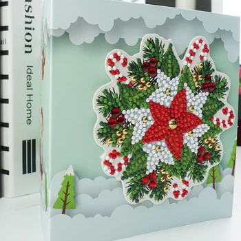 8pcs DIY Felicitare Specială în formă de Diamant Pictura Crăciun cărți Poștale