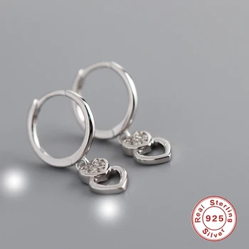 925 Sterling silver-bijuterii Cercei Nou la Modă, Elegant Inima Cercei Pentru Femei Cercei Sterling Argint Bijuterii