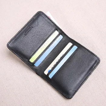 AETOO primul strat de piele ultra-thin mini portofel barbati verticale student portofel handmade din piele moale