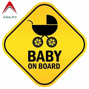 Aliauto Semn de Avertizare Styling Reflectorizante Autocolant Auto Baby on Board Personalitate Creatoare Decal Automobile Motociclete Piese,7cm*7cm