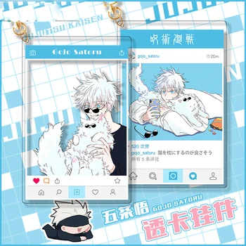 Anime Jujutsu Kaisen Gojo Satoru Acrilic Transparent din PVC Carduri Breloc Ia Foto Breloc Student Sac Pandantiv Jucărie Cosplay Cadou
