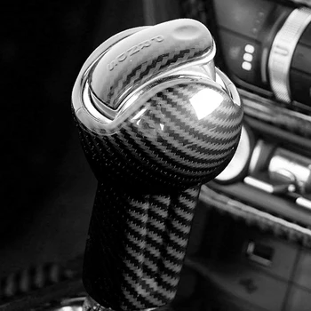 Auto Styling ABS Aspect Fibra de Carbon Schimbătorului de Viteze Decalcomanii de Garnitura pentru Ford Mustang 2016 2017 2018 2019