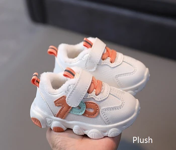 Baby Pantofi de Mers pe jos de Toamnă Și de Iarnă 2020 Pluș pentru Copii Moale cu Talpi de Pantofi de Sport 6 Luni - 1,5 Ani Pantofi pentru Copii