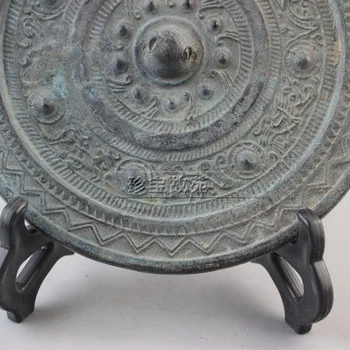Bine antic oglindă de bronz cu model rotund al Dinastiei Han