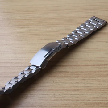 Bratara argint Solid din Oțel Inoxidabil Ceas Trupa Reglabil Curea de Metal de Înaltă Calitate Watchband 18mm 20mm 22mm 24mm Mens pentru Femei