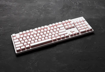 Budinca pbt doubleshot keycap oem înapoi lumina pentru tastaturi mecanice lapte alb roz negru gh60 poker 87 tkl 104 108 ansi iso