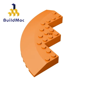 BuildMOC Compatibil Asamblează Particule 58846 Caramida Colț Rotund 10x10 Pentru Construirea de Blocuri Părți DIY LOGO-ul Educațional Tech Toys