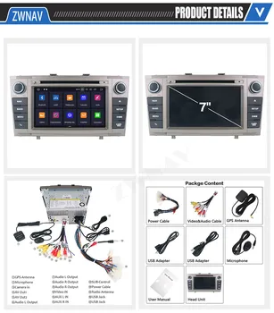 Carplay Pentru Toyota Avensis T27 2009 2010 2011 2012 2013 2016 Jucător Android GPS Audio Stereo Radio Recorder Unitate Cap