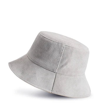 Catifea lână Reversibile Pescar Femei Pălării de Moda de Iarnă Simplu Găleată Pălărie Bărbați în aer Liber Cald Flat Top Hat 56-58cm