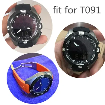 Cauciuc Watchband pentru Tissot 1853 Curea de Ceas Sport Touch T013420A T047420 T091 Solare Bratara Bratara de Silicon 21mm Albastru Gri