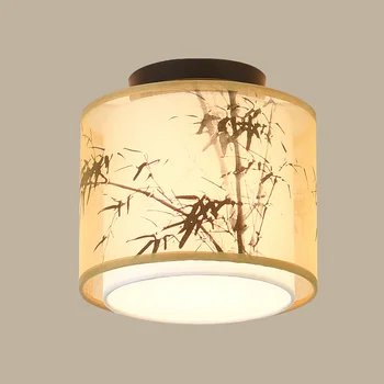 Chineză Stil Tradițional Lampă De Tavan Culoar Dormitor Led Lumini Plafon Material Abajur Acasă Decor Camera De Zi Corpuri De Iluminat